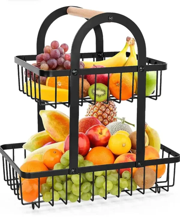 Frutero metálico organizador 2 niveles - Image 2
