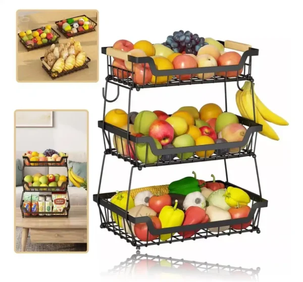 Cesta 3 Niveles Organizador Frutero - Image 3