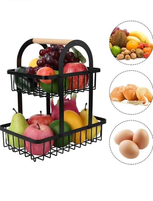 Frutero metálico organizador 2 niveles - Image 4