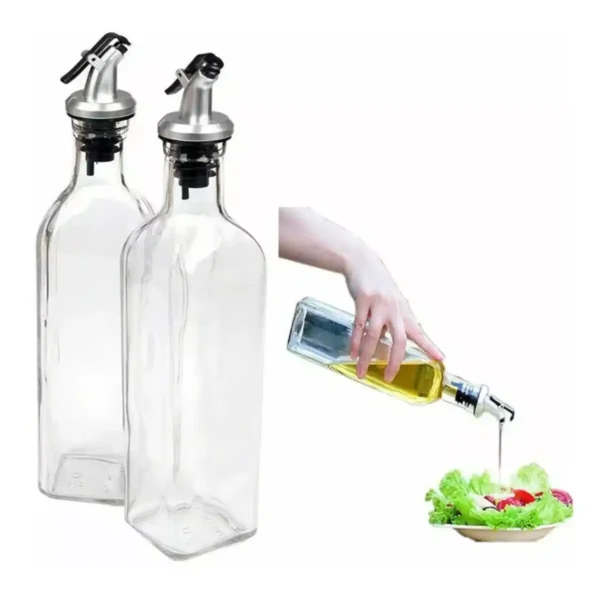 2 Botellas de vidrio Aceitera