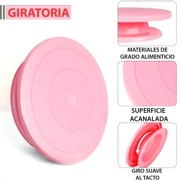 Base giratoria para decorar pasteles, tartas, repostería,  fondant - Image 5