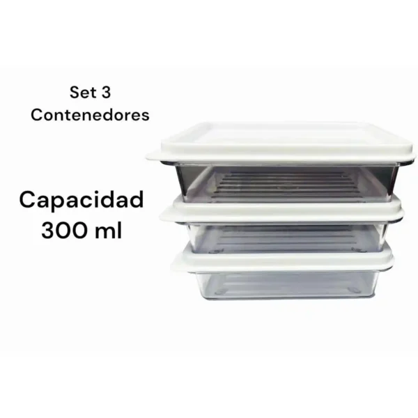Set de 3 Toppers Apilables Recipientes Organizadores de alimentos - Image 6
