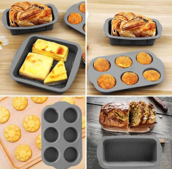 Juego De Utensilios Para Hornear De Silicona, Antiadherentes Set de 5 moldes - Image 4