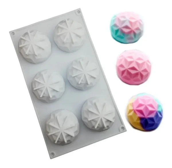 Molde Silicon forma Diamante 6 cavidades