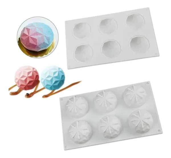 Molde Silicon forma Diamante 6 cavidades - Image 2