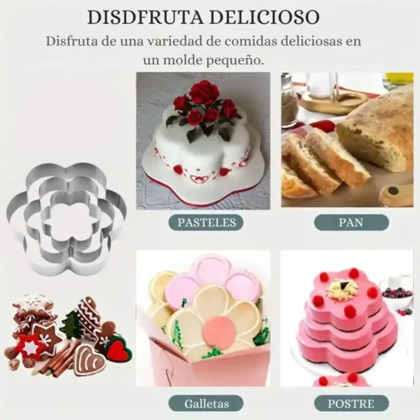 Set 3 Moldes Cortadores De Acero Diseño Flor - Image 3