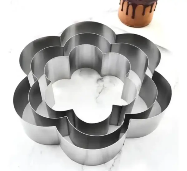 Set 3 Moldes Cortadores De Acero Diseño Flor - Image 4