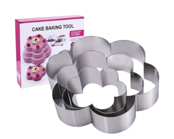 Set 3 Moldes Cortadores De Acero Diseño Flor