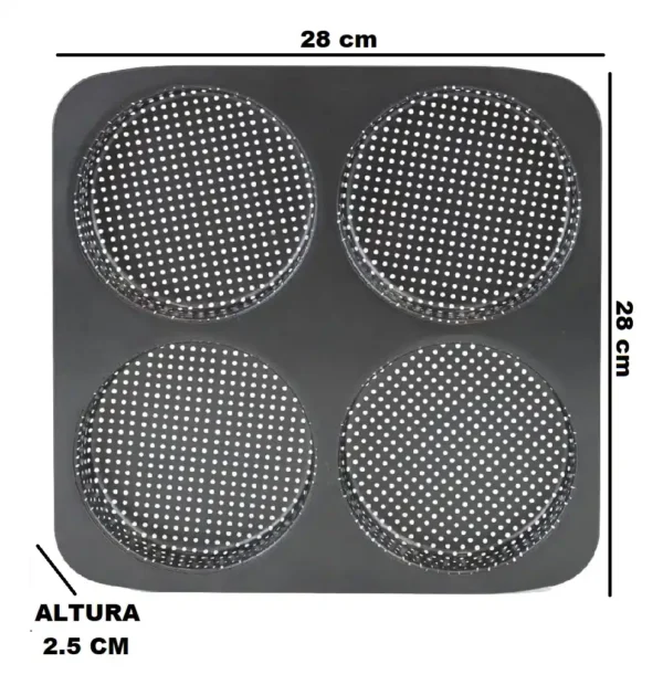 Molde Perforado Para Hornear 4 cavidades - Image 3