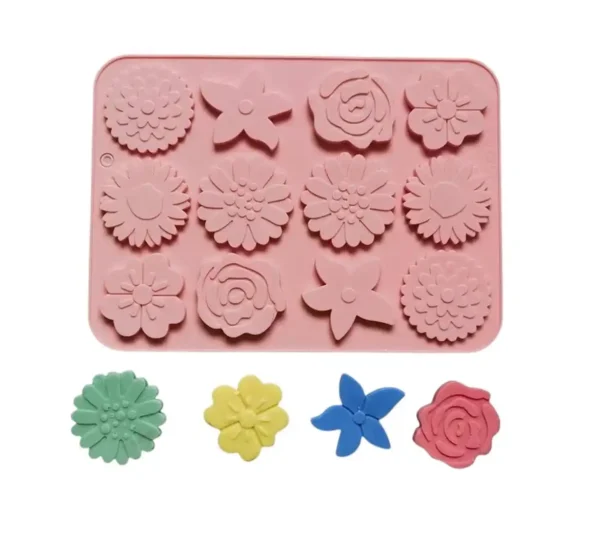 Molde de silicona con forma de flor de 12 cavidades - Image 7