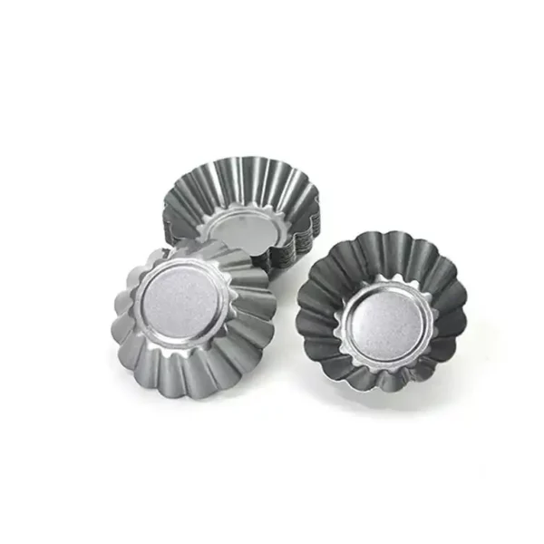 8 Moldes Para Hornear Aluminio Plateado - Image 3