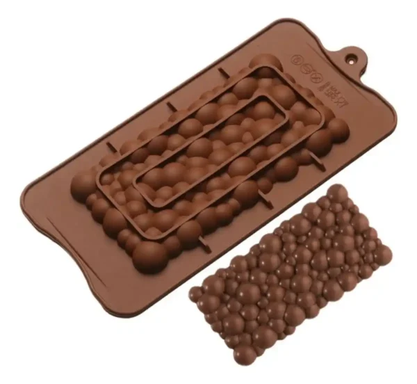 Molde en forma de Tableta Chocolate Burbujas