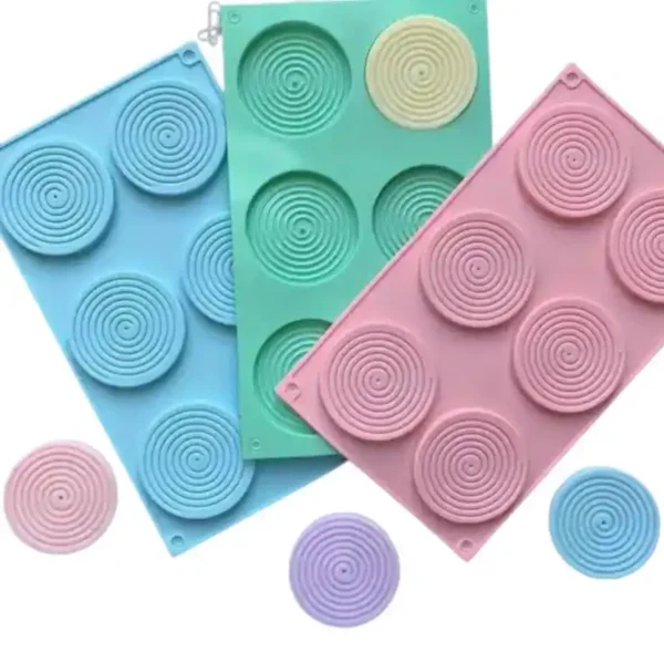 Molde forma espiral caramelo 6 cavidades