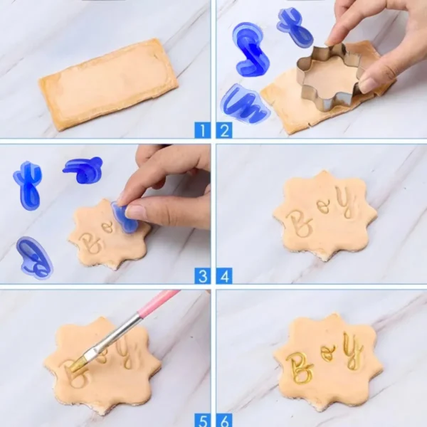 Cortador o Sellos Fondant Letra Cursiva Abecedario - Image 5