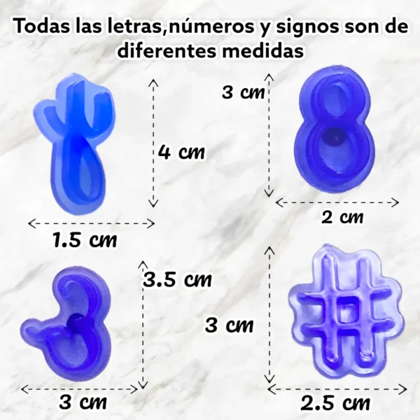 Sellos Cortadores Fondant Números Y Signos 31 Piezas - Image 2