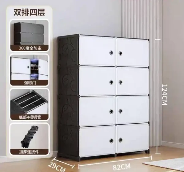Organizador Multiusos con puertas Zapatera 8 espacios - Image 2