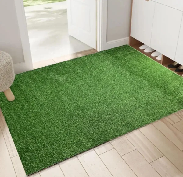 Alfombra pequeña, tapete de césped artificial 70 x 100 cm