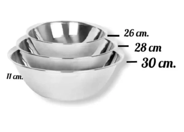 Juego de 3 bowls, tazones de 30, 28 y 26 cm. - Image 6