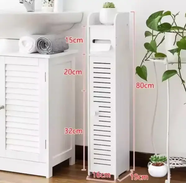 Estante organizador de baño con soporte para papel higiénico - Image 4