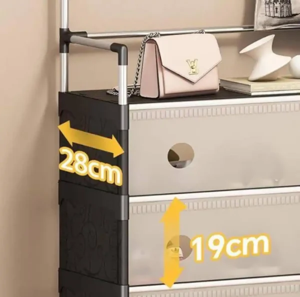 Perchero Multifuncional y Zapatero 5 Niveles Con puertas - Image 3