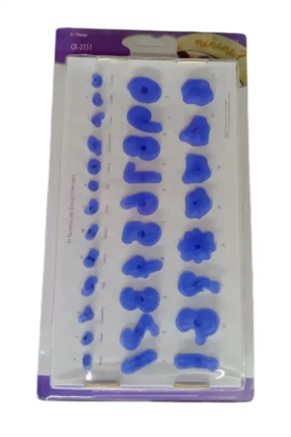 Sellos Cortadores Fondant Números Y Signos 31 Piezas