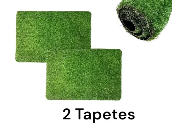 2 tapetes para entrada pasto artificial sintético decorativo o para mascota